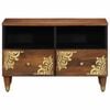 vidaXL TV Cabinet with Drawer Honey Brown 27.56 x 12.99 x 18.11 in