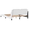 vidaXL Bed Frame White Faux leather, Metal, Solid pine wood, Plywood