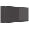 vidaXL Kitchen Backsplash 2 pcs Dark Grey 43.31 x 23.62 in