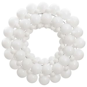 vidaXL Christmas Wreath White Polystyrene Medium Decorative Inlays