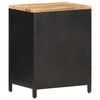 vidaXL Bedside Cabinet Black Solid rough mango wood, powder-coated iron
