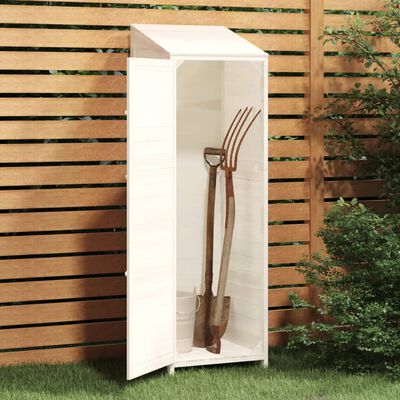 vidaXL Garden Shed White 21.7"x20.5"x68.7" Solid Wood Fir