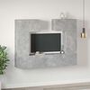 vidaXL 6 Piece TV Stand Set Concrete Gray Engineered Wood