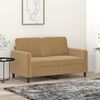 vidaXL 2-Seater Sofa Brown 47.2" Velvet