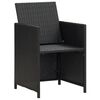 vidaXL Garden Chair Set of 4 Black