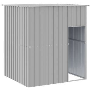 vidaXL Dog House Light Grey Galvanized Steel 64.9 x 60.2 x 71.3 in
