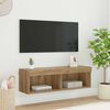 vidaXL TV Wall Cabinet Panama Artisan Oak 39.37 x 11.81 x 11.81 in