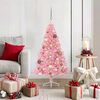 vidaXL Artificial Pre-lit Christmas Tree with 150 LEDs Pink 47.2" PVC
