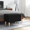 vidaXL Storage Bench Black Engineered wood, Faux leather Compact