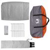 vidaXL Camping Tent Grey and Orange 87.80 x 64.17 x 51.18 in Taffeta