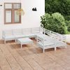 vidaXL Garden Lounge Set White Solid Pine Wood Modular Garden Lounge Set