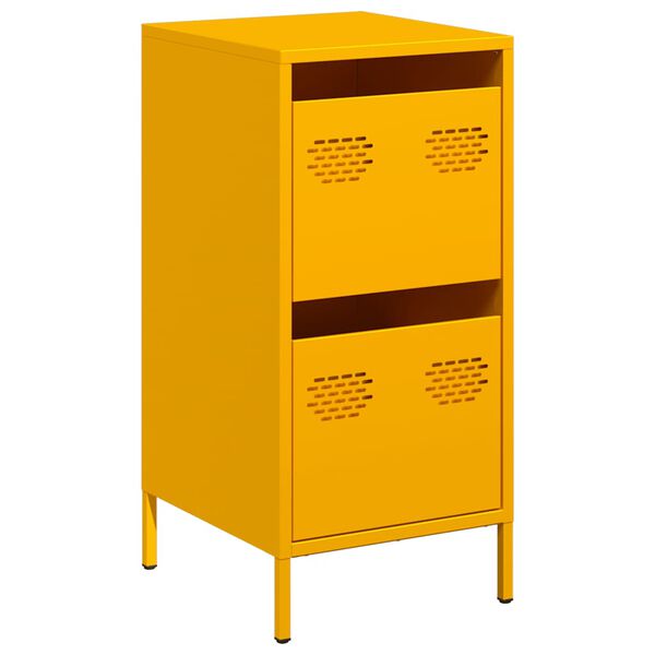 vidaXL Sideboard Mustard Yellow Cold-rolled Steel Sideboard Rectangular