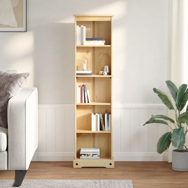 vidaXL Bookcase Honey wood Solid pine wood with a honey wax finish