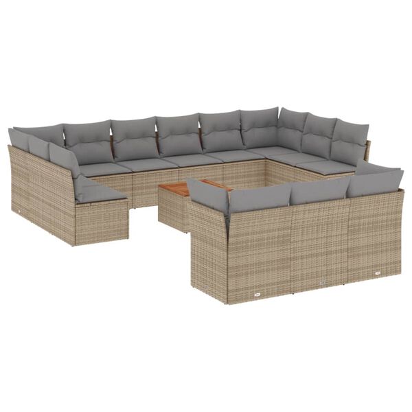 vidaXL Garden Sofa Set Beige