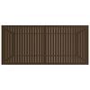 vidaXL Garden Table Brown Powder-Coated Steel 74.8 x 31.5 x 28.3 in