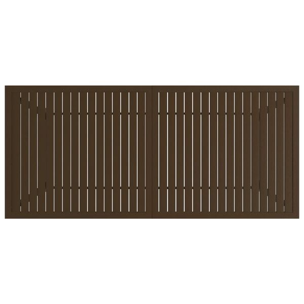 vidaXL Garden Table Brown Powder-Coated Steel 74.8 x 31.5 x 28.3 in