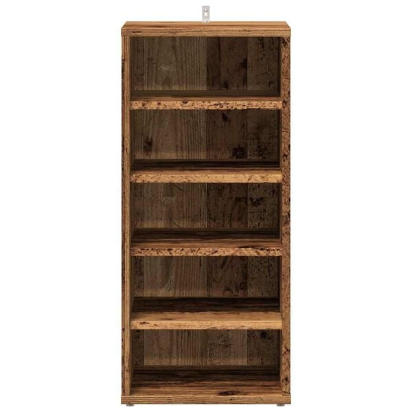 vidaXL Shoe Cabinet Set of 2 Old wood Engineered wood Compact