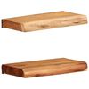 vidaXL Wall Shelves 2 pcs 11.8"x7.9"x1.4" Solid Wood Acacia