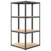 vidaXL 4-Layer Shelves 5 pcs Anthracite Steel&Engineered Wood