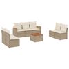 vidaXL Garden Sofa Set Beige Poly Rattan Large Garden Sofa Set