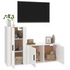 vidaXL TV Cabinet Set Set of 2 High gloss white Engineered wood Standard