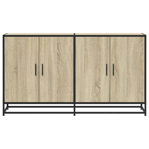vidaXL Sideboard Sonoma oak Engineered wood and metal Sideboard