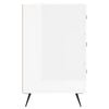 vidaXL Bedside Cabinet High gloss white