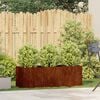vidaXL Planter Rusty Weathering Steel Large Planter Rectangular