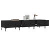 vidaXL TV Cabinet Black Engineered wood, Iron Medium TV Cabinet