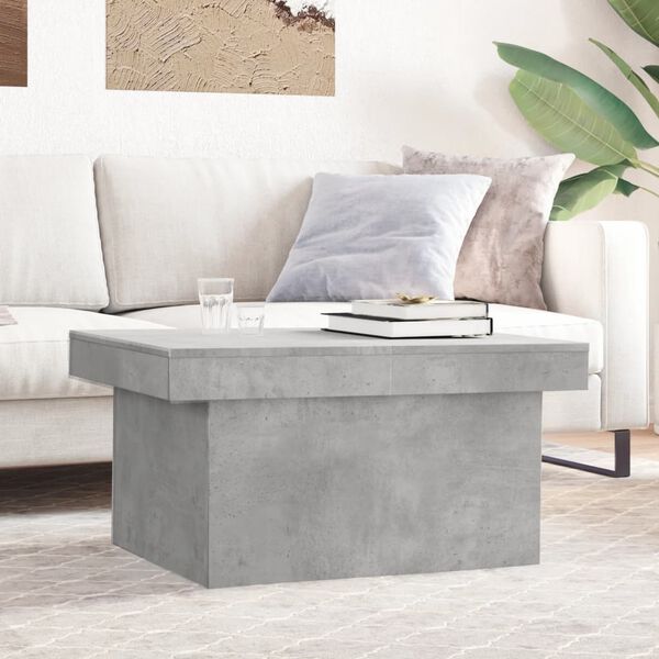 vidaXL Coffee Table Concrete Gray Engineered Wood Medium Coffee Table