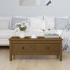 vidaXL Coffee Table Honey brown Solid pine wood Medium Coffee Table