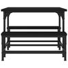 vidaXL Coffee Table Black Engineered wood 19.9 x 39.4 x 15.7 inches