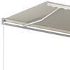 vidaXL Retractable Awning Cream Aluminum, Iron, Polyester Large