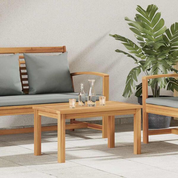 vidaXL Coffee Table Brown 27.56 x 15.75 x 14.17 in Solid Teak Wood