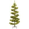 vidaXL Swirl Christmas Tree Green PVC 59.1 in tall Swirl Christmas Tree