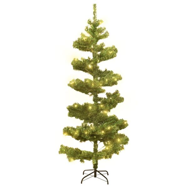 vidaXL Swirl Christmas Tree Green PVC 59.1 in tall Swirl Christmas Tree