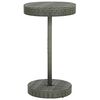 vidaXL Garden Table Grey PE rattan, powder-coated steel Medium Durable