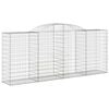 vidaXL Gabion Basket Set of 7 Silver Galvanized iron Large Durable