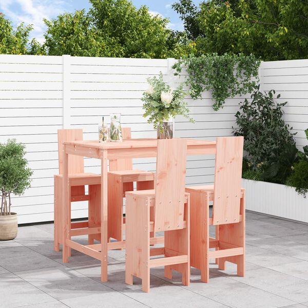 vidaXL Garden Bar Set Wood Solid Douglas wood Bar height Durable