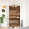 vidaXL Shoe Cabinet Old Wood 31.50 x 8.27 x 64.37 in Engineered Wood