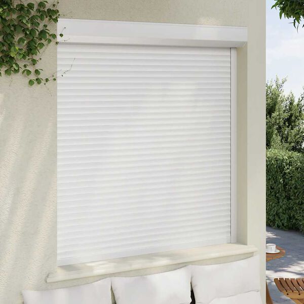 vidaXL Roller Shutter Aluminium 55.1x59.1" White