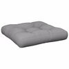 vidaXL Pallet Cushion Grey 100% Polyester 19.7 in x 19.7 in x 4.7 in