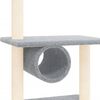 vidaXL Cat Tree Light Grey Engineered wood, plush, sisal Extra Large