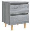 vidaXL Bed Cabinet Set of 2 Grey sonoma