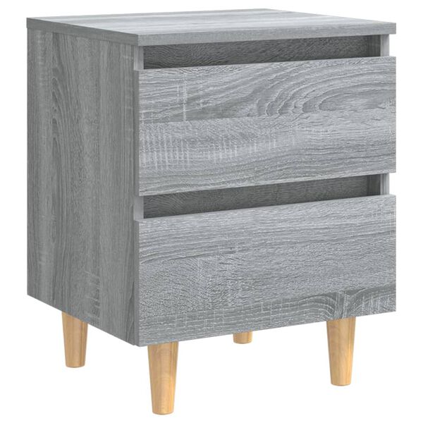 vidaXL Bed Cabinet Set of 2 Grey sonoma