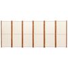 vidaXL 6-Panel Room Divider Cream White 165.4"x70.9"