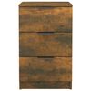 vidaXL Bedside Cabinet Smoked Oak Engineered Wood Medium Bedside Cabinet