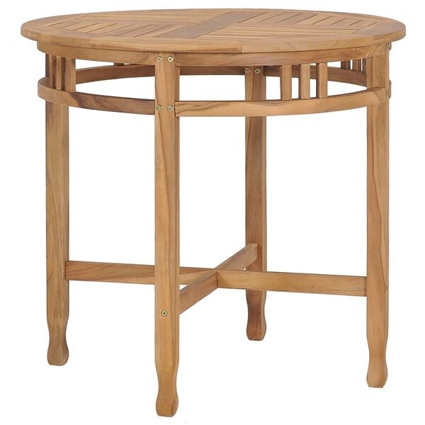 vidaXL Patio Dining Set Set of 2 Teak Wood Solid Teak Wood Medium