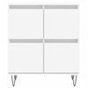 vidaXL Sideboard White Engineered wood, Iron Medium Sideboard