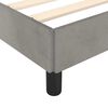 vidaXL Bed Frame Light Gray Velvet, Plywood, Engineered Wood